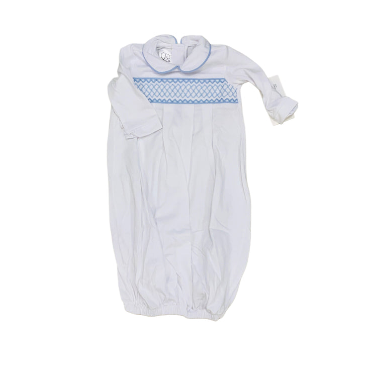 Blue White Geom Claire Gown