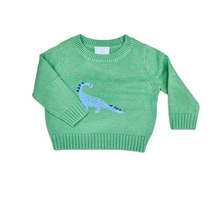 Intarsia Blue Dinosaur Sweater