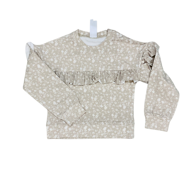 Taupe Floral Banded Top