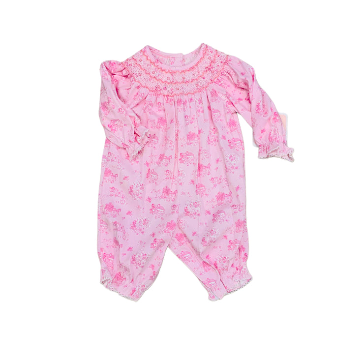 Pink Toile Romper