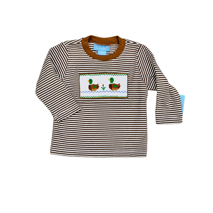 Bwn Stripe Mallard Duck LS Tee