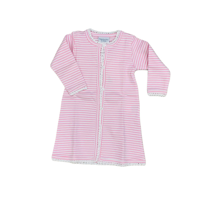 Pink Stripe Crochet Daygown