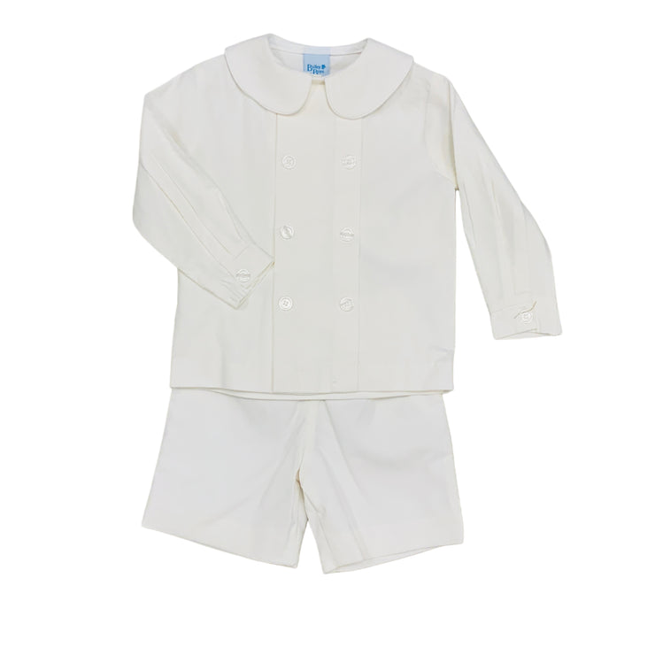 White Cord Dressy Short Set