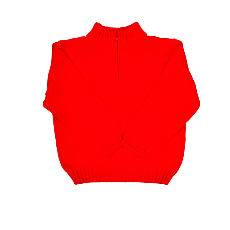 Red Quarter Zip Sweater LE24