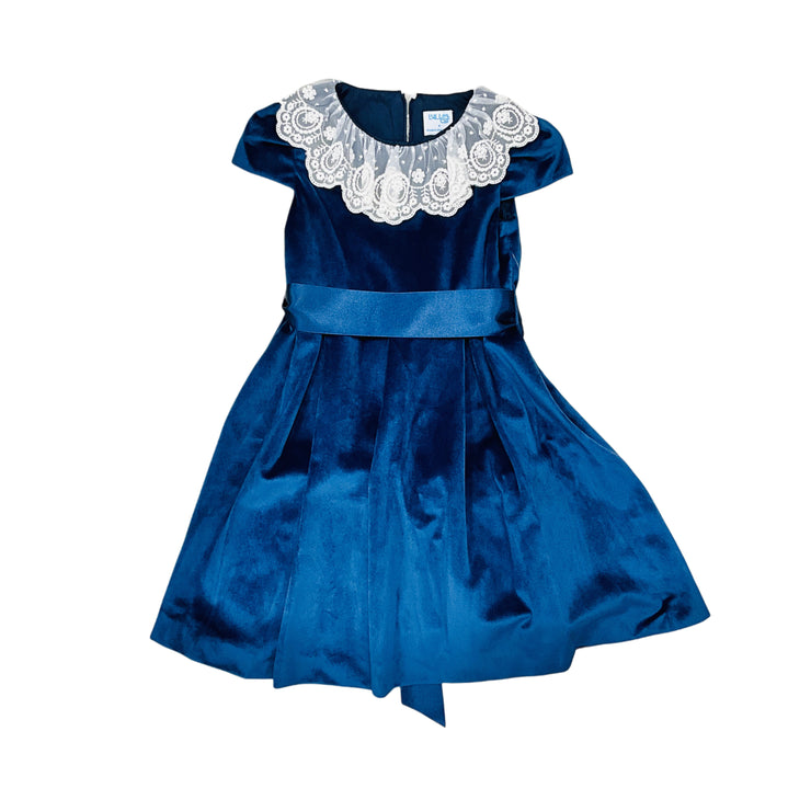 Deluxe Velvet Navy Dress