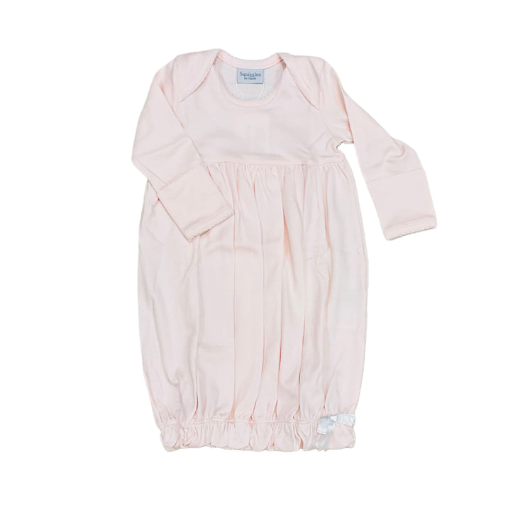 Pink/White Picot Trim Daygown