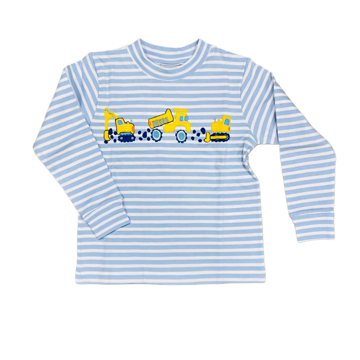Construction Wide Blue Stripe Tee