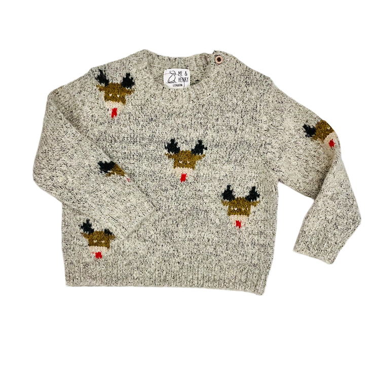 Rudy Beige Reindeer Sweater
