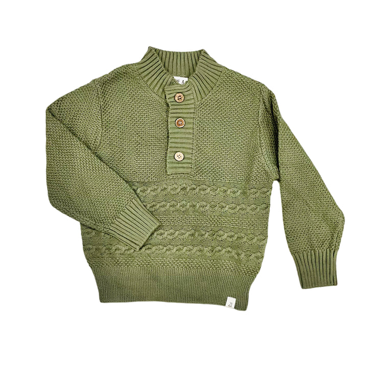 Cable Green Sweater