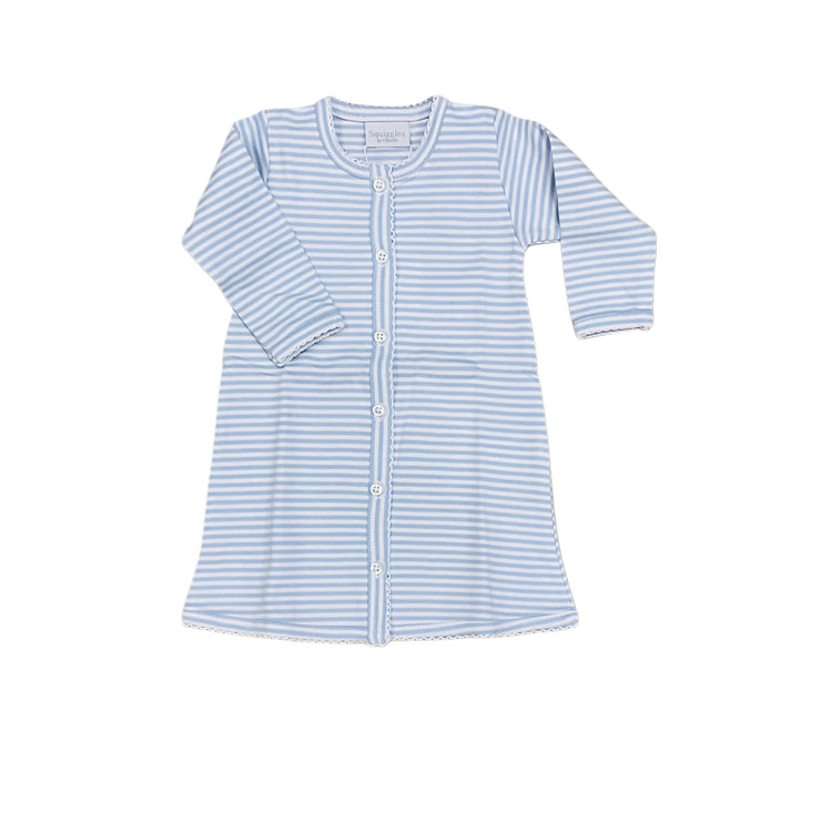 Blue Stripes Button Daygown