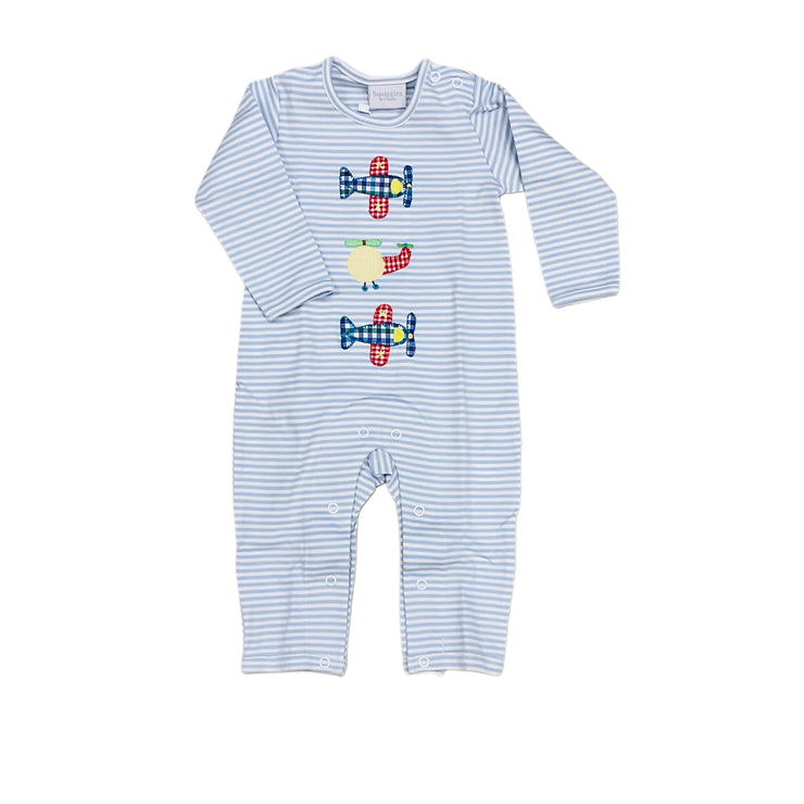 Flight School Blue Stripe Longall