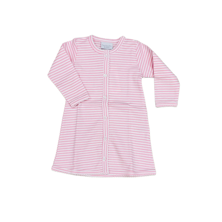 Pink Stripes Button Daygown