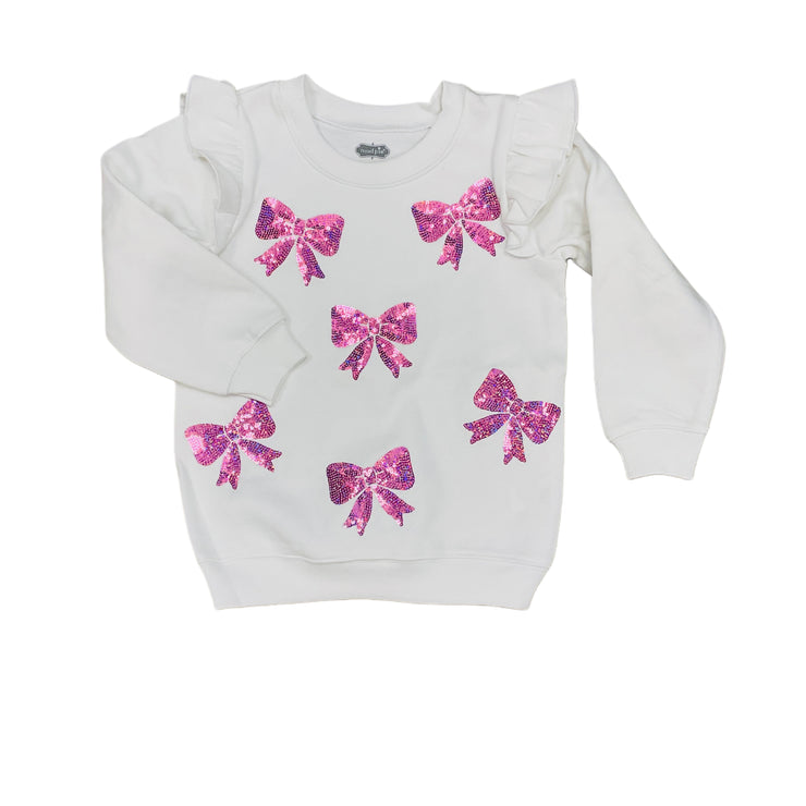 Bow Sequin Sweatshirt