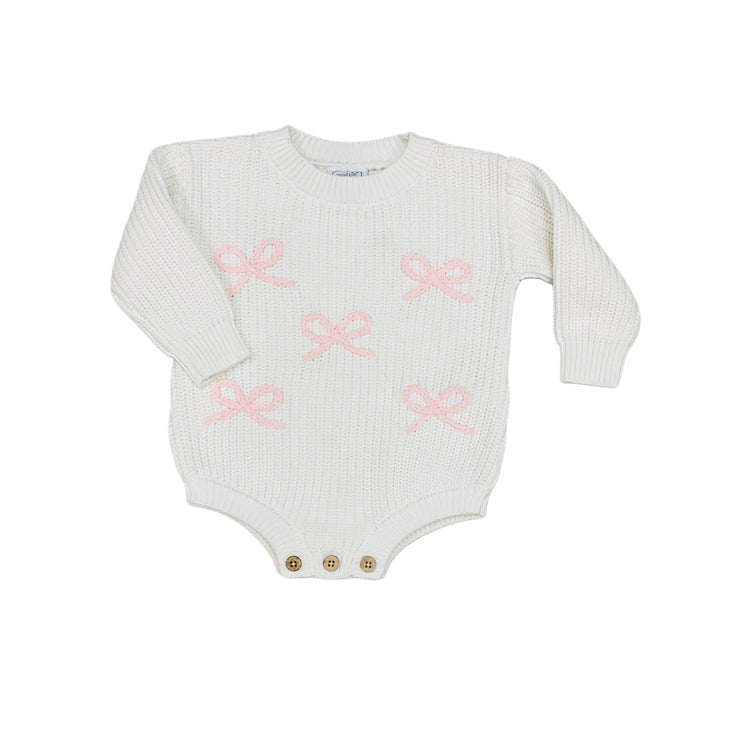 Bow Chainstitch Sweater Bubble