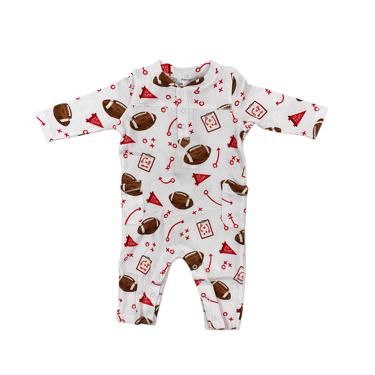 Wh/Rd Touchdown Time Romper