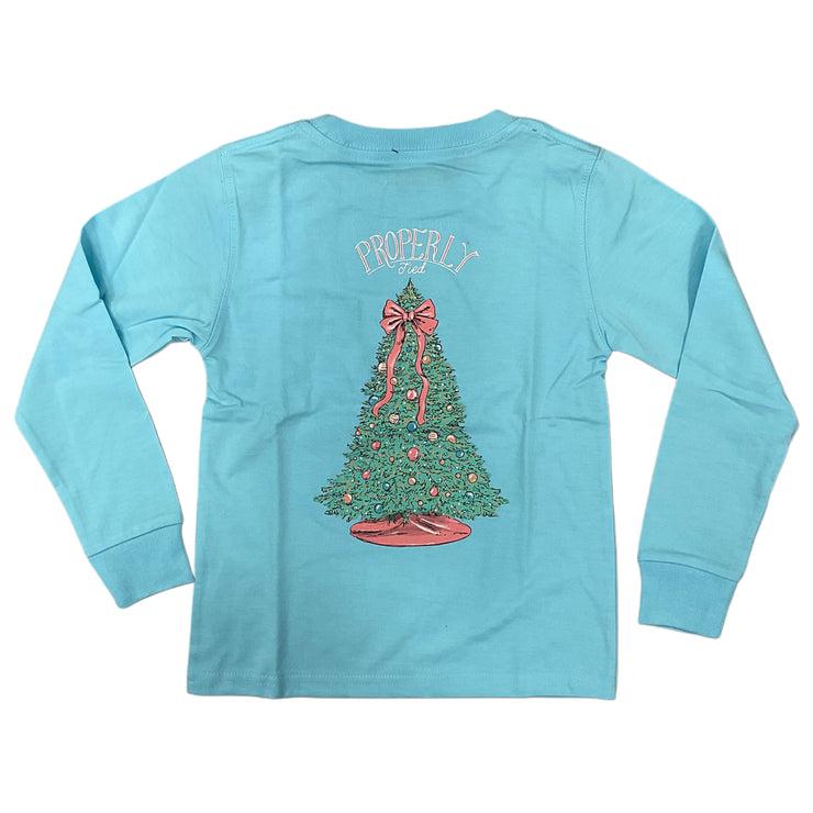 Powder Blu Merry Bright LS Tee