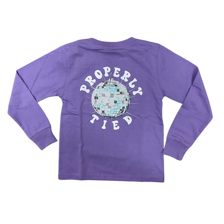Light Purple Disco Ball LS Tee