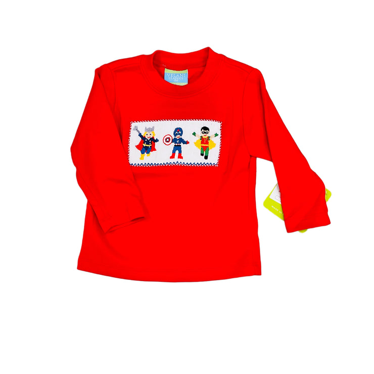 Red Super Heros LS T-shirt