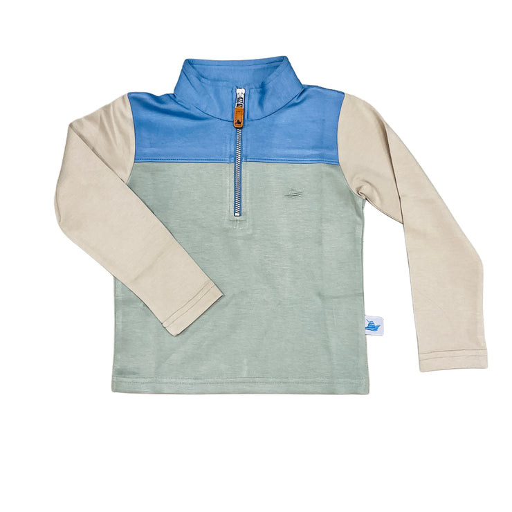 Bl/Gn/Kh Colorblock Pullover