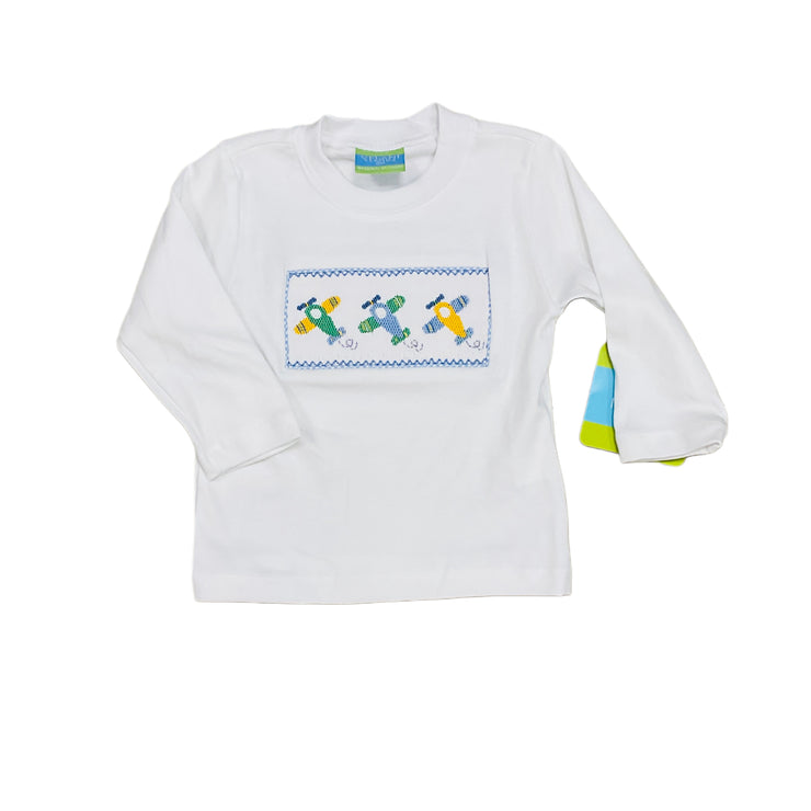 White Airplanes LS T-shirt
