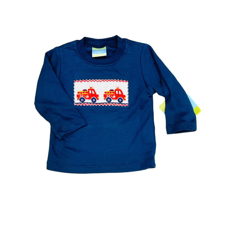 Navy Firetrucks LS T-shirt