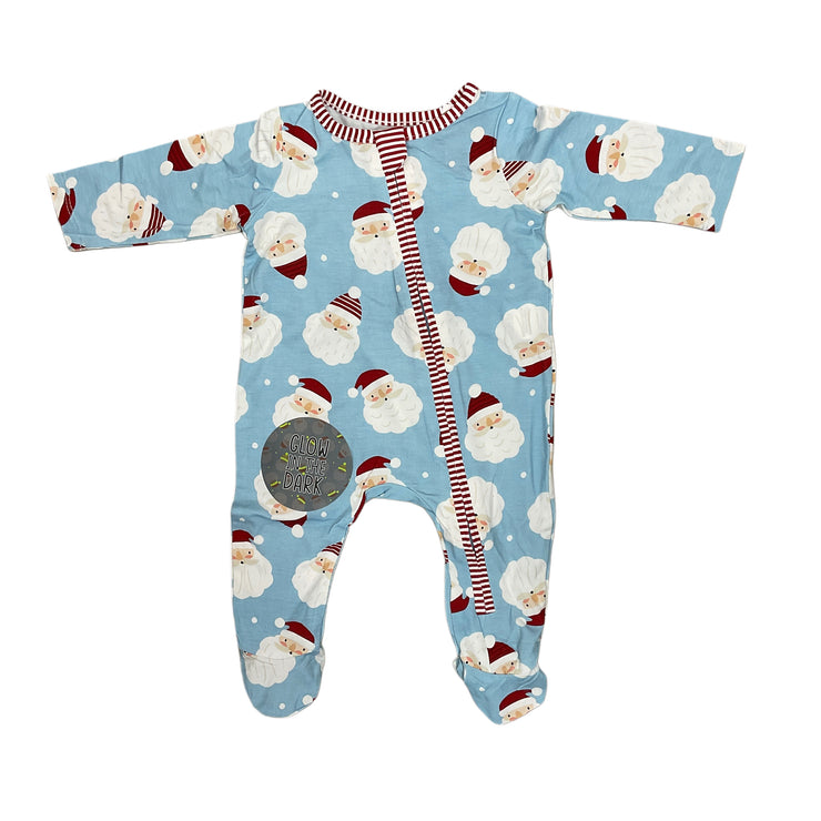 Blue Santa Glow Footie