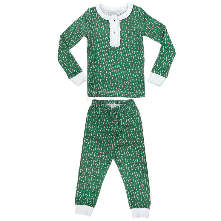 Alden Candy Cane Green PJ Set